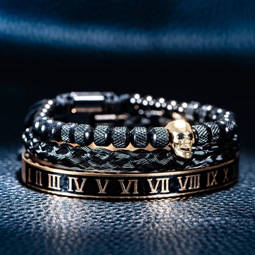 Skull Bracelet Set
